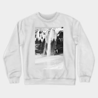 Seljalandsfoss B&W Crewneck Sweatshirt